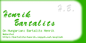 henrik bartalits business card